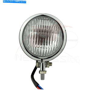 Headlight �n�[���[�J�X�^���{�o�[�`���b�p�[�J�t�F���[�T�[�p�̃N�����I�[�g�o�C���B���e�[�W�w�b�h���C�g Chrome Motorcycle Vintage Headlight For Harley Custom Bobber Chopper Cafe Racer�y���s�A���i�z