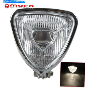 Headlight n[[`bp[{o[[^[TCNNp̃gCAOgH4wbhCgwbhv Triangle Retro H4 Headlight HeadLamp For Harley Chopper Bobber Motorcycle Chrome