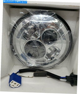 Headlight 1998N2013Ñn[[[hOChR̐VgenssifALEDvWFN^[wbhCgB NEW Genssi Dual LED Projector Headlights for 1998-2013 Harley Road Glide Chorme.