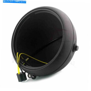 Headlight 7 �I�[�g�o�CLED�w�b�h���C�g�n�E�W���O�w�b�h�����v���C�g�o�P�b�g�V�F���T�C�h�u���b�N 7 Motorcycle LED Headlight Housing Headlamp Light Bucket Shell Side Mount Black�y���s�A���i�z