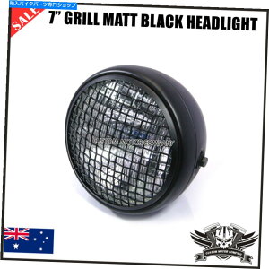 Headlight �}�b�g�u���b�N�O����7 �w�b�h���C�g�n�[���[�`���b�p�[�{�o�[�J�t�F���[�T�[�J�X�^���v���W�F�N�g Matt black Grill 7 headlight Harley chopper bobber cafe racer custom projects�y���s�A���i�z