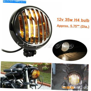 Headlight 5 3/4 "グリルカバーモーターサイクルベイツH4 12Vヘッドライトハーレースポーツスター1200 5 3/4" Grill Cover Motorcycle Bates H4 12V Headlight For Harley Sportster 1200