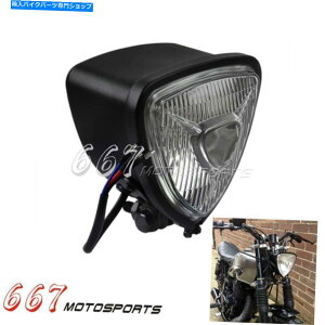 Headlight n[[Xg[g̃gCAOwbhCgtgCg{u[C_[{o[`bp[ Triangle Headlight Front Light for Harley Street Bob Low Rider Bobber Chopper
