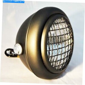 Headlight �J�t�F���[�T�[�̂��߂̃w�b�h���C�g�u���b�N�O�����X�N�����u���[Triumph Guzzi���F Headlight Black Grill scrambler For cafe racer Triumph Guzzi Approved�y���s�A���i�z