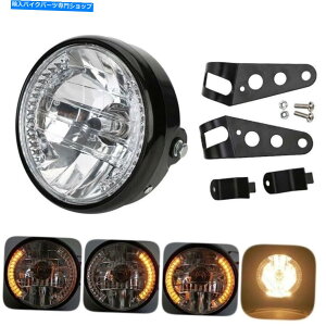 Headlight �n�[���[�J�t�F���[�T�[�p��7 �C���`�I�[�g�o�CLED�w�b�h���C�g�n���Q���v���W�F�N�^�[�u���P�b�g 7 inch Motorcycle LED Headlight Halogen Projector Bracket For Harley Cafe Racer�y���s�A���i�z