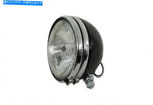 Headlight vcCɂn[[frbh\̂߂̃vJ5-3/4EhubNwbhv Replica 5-3/4 Round Black Headlamp for Harley Davidson by V-Twin