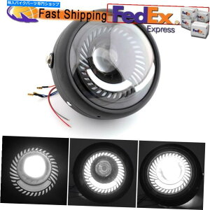 Headlight 6.5 "LEDwbhCgzCgCgvWFN^[pJtF[T[p{o[JX^`bp[ 6.5" LED Headlight White Light Projector For Cafe Racer Bobber Custom Chopper A