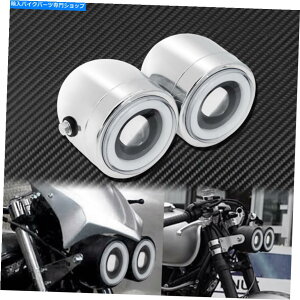 Headlight jo[TcCwbhCg_ufAvn[[xl883{o[ɃtBbg Universal Twin Headlight Double Dual Lamp Chrome Fit For Harley XL883 Bobber