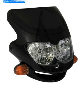 Headlight ]ԃ[^[TCNoCN_bVjo[TXN[tFAOX|[cwbhCgubN Bikeit Motorcycle Motorbike Dash Universal Screen Fairing Sport Headlight Black