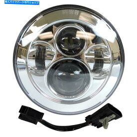 Headlight 7 "LEDプロジェクターデイメーカークロムヘッドライトハーレーストリートグライドソフトイルflhx f 7" LED Projector Daymaker Chrome Headlight Harley Street Glide Softail FLHX F