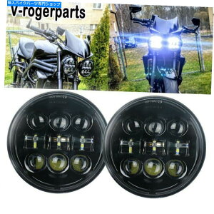 Headlight �y�A5-3/4 5.75 �h�b�gLED�w�b�h���C�g�v���W�F�N�^�[�̃g���C�A���t���P�b�g3/4�T���_�[�o�[�h Pair 5-3/4 5.75 DOT LED Headlights Projector for Triumph Rocket 3/4 Thunderbird�y���s�A���i�z