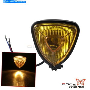 Headlight I[goCgX^C̃gCAONwbhCgwbhvn[[`bp[ Motorcycle Retro Style Triangle Chrome Head Light Headlamp For Harley Chopper