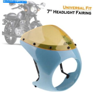 Headlight 7 "wbhCgtFAOXN[JtF[T[̃oCÑtgKXJo[jo[T 7" Headlight Fairing Screen Windshield Cover for Cafe Racer Motorcycle Universal
