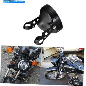 Headlight 7 �C���`LED�w�b�h���C�g�}�E���g�n�E�W���O�u���P�b�g���}�nVSTAR XVS 650 1100�N���V�b�N 7inch LED Headlight Mount Housing Bracket for Yamaha VStar XVS 650 1100 Classic�y���s�A���i�z