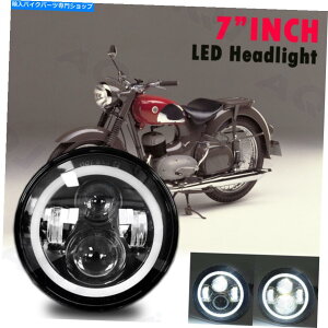 Headlight �z���_���}�n�I�[�g�o�C�ɓK����7�C���`LED�w�b�h���C�gHI/LO�r�[���t�B�b�g 7 inch LED Headlight Hi/Lo Beam Fit for Honda Yamaha Motorcycle�y���s�A���i�z