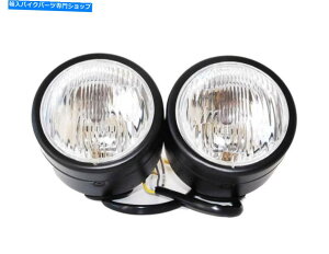 Headlight ubNcCwbhCgI[goC_ufAvXg[gt@C^[̃h~l[^[ Black Twin Headlight motorcycle double dual lamp street fighter naked dominator