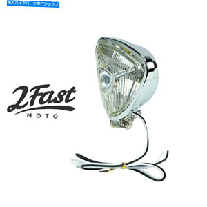 Headlight 2 Fastmoto arisX^CNgCAOX|bgCg12{g{g}Eg66-84166 2FASTMOTO Aris Style Chrome Triangle Spot Light 12 Volt Bottom Mount 66-84166
