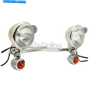 Headlight �p�X�V�O�i�����C�g�o�[�t�B�b�g���}�nV-STAR XVS 650 1100�J�X�^���V���o���[�hXV1600 Passing Signals Light Bar Fit Yamaha V-Star XVS 650 1100 Custom Silverado XV1600�y���s�A���i�z