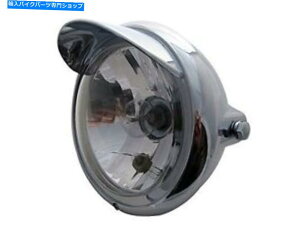 Headlight �s�[�N�J�X�^���N����12V 35W 3�@�\�ȒP�ȃt�B�b�g��������o�C�N���g���w�b�h���C�g Motorbike Retro Headlight with Peak Custom Chrome 12V 35W 3 Function Easy Fit�y���s�A���i�z