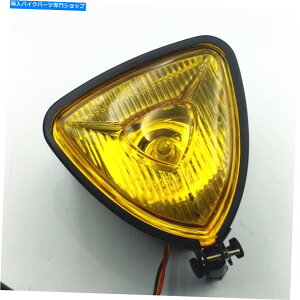 Headlight n[[z_XYL}n̏̂߂̃Ao[gCAON[U[wbhCg Amber Triangle Cruiser Headlight For Harley Honda Suzuki Yamaha Triumph Victory