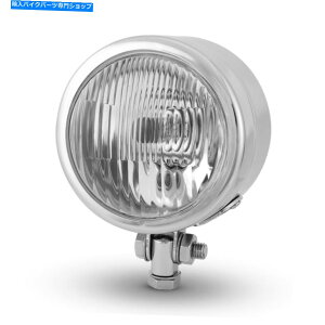 Headlight 4.5 4 1/2�h�D�J�e�B�����X�^�[�J�t�F���[�T�[�v���W�F�N�g�p�N�����w�b�h���C�g-12V 55W 4.5 4 1/2 Chrome Headlight for Ducati Monster Cafe Racer Project - 12V 55W�y���s�A���i�z