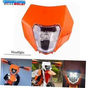 Headlight X[p[gwbhCǵAGf[_[goCNgNXoCN̂߂ɓHwbhv𓱂 Supermoto Headlight LED Head Lamp Off road for Enduro Dirt Bike Motocross Bikes
