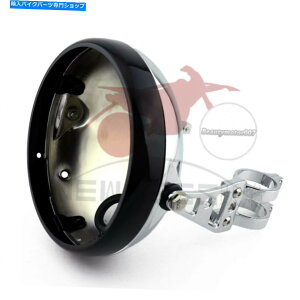 Headlight 7 ''�����Y�o�C�N�w�b�h���C�g�V�F���u���b�N�g�����o�P�b�g41mm�n�[���[�p�u���P�b�g 7'' Lens Motorcycle Headlight Shell Black Trim Bucket 41mm Bracket For Harley�y���s�A���i�z
