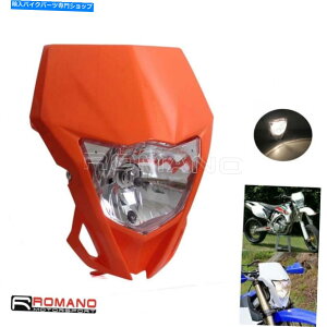 Headlight ���g�N���X�I�����W�G���f���[���w�b�h���C�g35W 12V HS1���}�nWR MX TTR 230 250f�̂��߂̓d�� Motocross Orange Enduro Headlight 35W 12V HS1 Bulb For Yamaha WR MX TTR 230 250F�y���s�A���i�z