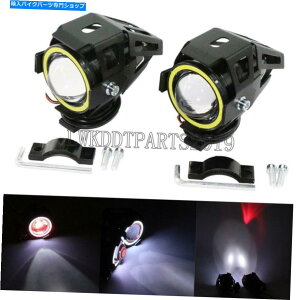 Headlight �z���_�V���h�E�G�A���Z�C�o�[�X�s���b�gVT1100 750 600��2X LED�w�b�h���C�g�h���C�r���O���C�g 2x LED Headlight Driving Light For Honda Shadow Aero Sabre Spirit VT1100 750 600�y���s�A���i�z