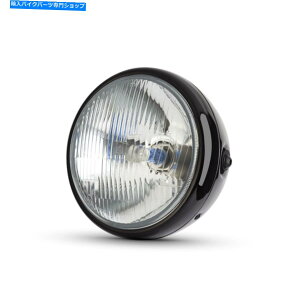 Headlight �O���X�u���b�N�r���b�g7 �w�b�h���C�g�n�[���[�`���b�p�[�{�u�o�[�J�t�F���[�T�[�J�X�^���v���W�F�N�g Gloss black billet 7 headlight Harley chopper bobber cafe racer custom projects�y���s�A���i�z