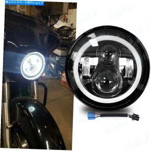 Headlight 7C`hbgEhLEDwbhCgHI/LOr[vWFN^[V[ꂽH4 7inch DOT Round LED Headlight Hi/Lo Beam Projector Sealed H4 For Motorcycle