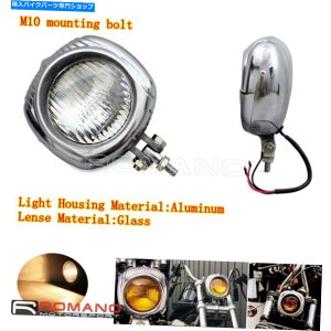 Headlight n[[`bp[{o[̂߂̃re[WNAYvwbhCg Vintage Clear Lens Lamp Headlight For Harley Chopper Bobber Crusier Retro Custom