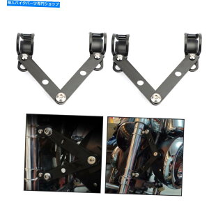 Headlight 41mm-51mmtH[NubNwbhCg}EguPbgI[goCwbhvz_[A_v^[ 41mm-51mm Fork Black Headlight Mount Bracket Motorcycle Head Lamp Holder Adapter