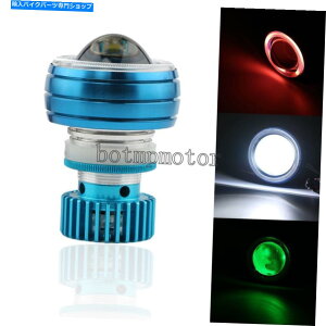 Headlight I[goCLEDn[vWFN^[wbhCgCCFLO[GWFACbhf[ACHI/LO Motorcycle LED Halo Projector Headlight CCFL Green Angel Eye Red Demon Eye Hi/Lo