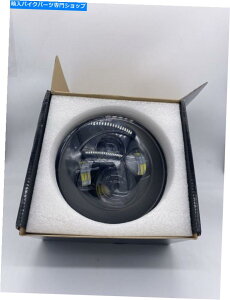 Headlight 7C`vWFN^[ubNLED[^[TCNwbhCg 7 Inch Projector Black LED Motorcycle Headlight