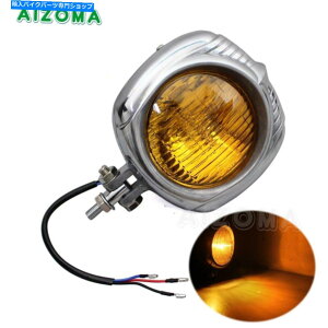 Headlight I[goCoCNgA~jEwbhCgcA[p`bp[{o[̂߂̃re[Wv Motorcycle Bike Retro Aluminum Headlight Vintage Lamp For Touring Chopper Bobber