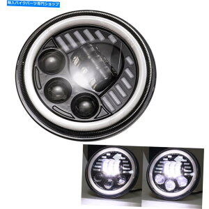 Headlight �I�[�g�o�C���j�o�[�T��7�C���`LED�w�b�h���C�gHI/LOW�r�[���^�[���V�O�i���w�b�h�����v Motorcycle Universal 7 inch Led Headlight Hi/Low Beam Turn Signal HeadLamp�y���s�A���i�z