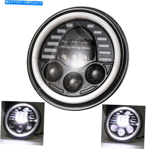 Headlight 7�C���`LED�w�b�h���C�gHI/���[�r�[���^�[���V�O�i���w�b�h�����v�I�[�g�o�C���j�o�[�T�� 7 inch Led Headlight Hi/Low Beam Turn Signal HeadLamp Motorcycle Universal�y���s�A���i�z