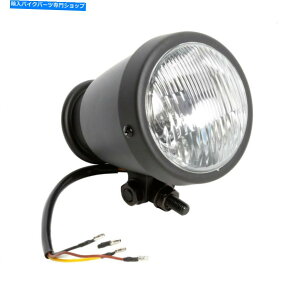 Headlight 4 ���B���e�[�W�X�^�C���`���b�p�[/�{�b�o�[�w�b�h���C�g - �����ȃ����Y�ƍ� 4 Vintage Style Chopper/Bobber Headlight - Black With Clear Lens�y���s�A���i�z