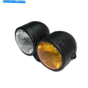 Headlight �c�C���h�~�l�[�^�[�I�[�g�o�C�w�b�h���C�g�����v�f���A���X�g���[�g�t�@�C�^�[�J�t�F���[�T�[�J�X�^�� Twin Dominator Motorcycle Head Light Lamp Dual Streetfighter Cafe Racer Custom�y���s�A���i�z