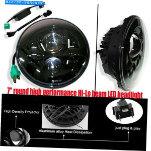 Headlight ubN7 "LEDwbhCg4.5"tHOX|bgpXpXCgn[[_rbh\ɃtBbg Black 7" LED Headlight 4.5"Fog Spot Passing Lights Fit for Harley-Davidson