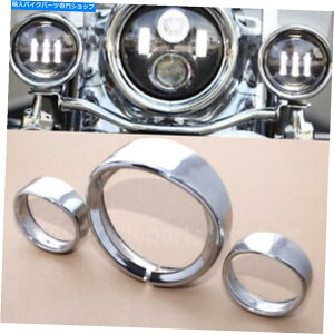 Headlight 7 ''��4.5 '�w�b�h�����v�g���������O�o�C�U�[�n�[���[�c�[�����O���[�h�L���OFLHR�\�t�g�A�C�� 7'' &4.5' Headlamp Trim Ring Visor For Harley Touring Road King FLHR Softail�y���s�A���i�z