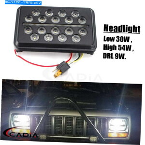 Headlight 4 '' x 6 ''�����`�̃t�����g�w�b�h���C�g���r�[��drl 6000k�W�[�v�p�̔��F�� 4'' x 6'' Rectangle Front Headlight High Low Beam DRL 6000K White Light For Jeep�y���s�A���i�z