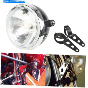Headlight �`���b�p�[�{�o�[�J�t�F���[�T�[�p�̃I�[�g�o�C�A���o�[�w�b�h���C�g�w�b�h�����v Motorcycle Amber Headlight Headlamp For Chopper Bobber Cafe Racer�y���s�A���i�z