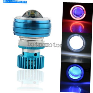Headlight I[goCLEDn[vWFN^[wbhCgCCFLbhGWFACu[f[AC Motorcycle LED Halo Projector Headlight CCFL Red Angel Eye Blue Demon Eye