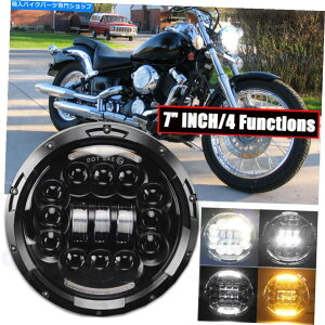 Headlight 7''Inch Yamaha v-star xvs 650 950 1100�N���V�b�N�X�g���C�J�[�p�̃w�b�h���C�g�h�b�g 7''inch LED Headlight DOT for Yamaha V-Star XVS 650 950 1100 Classic Stryker�y���s�A���i�z