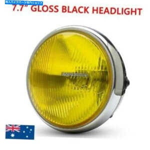 Headlight 7.7 �O���X�u���b�N�w�b�h���C�g�J�t�F���[�T�[�{�o�[�v���W�F�N�g�J�X�^��BMW�X�N�����u���[ 7.7 gloss black headlight cafe racer bobber project custom BMW Scrambler�y���s�A���i�z