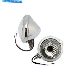 Headlight �N�����r���b�g�I�[�g�o�C7 �w�b�h���C�g�n�[���[�`���b�p�[�J�t�F���[�T�[�{�o�[�J�X�^�� Chrome billet motorcycle 7 headlight Harley chopper cafe racer bobber custom�y���s�A���i�z