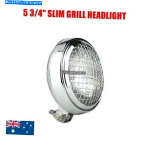 Headlight �N�����N���A�����Y5.75 �X�����O�����w�b�h���C�g�n�[���[�J�t�F���[�T�[�`���b�p�[�{�o�[ Chrome clear lens 5.75 slim grill headlight Harley cafe racer chopper bobber�y���s�A���i�z