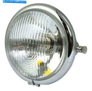 Headlight Bike-It Chrome 5 3/4 "TCh}EgEhVOwbhCgr[ Bike-It Chrome 5 3/4" Side Mount Round Single Headlight High Low Beam